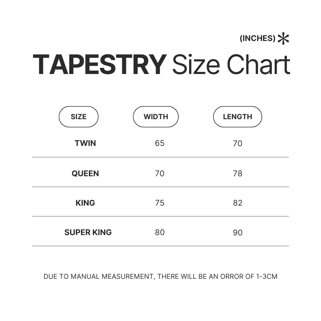 Tapestry Size Chart - Re:Zero Merch